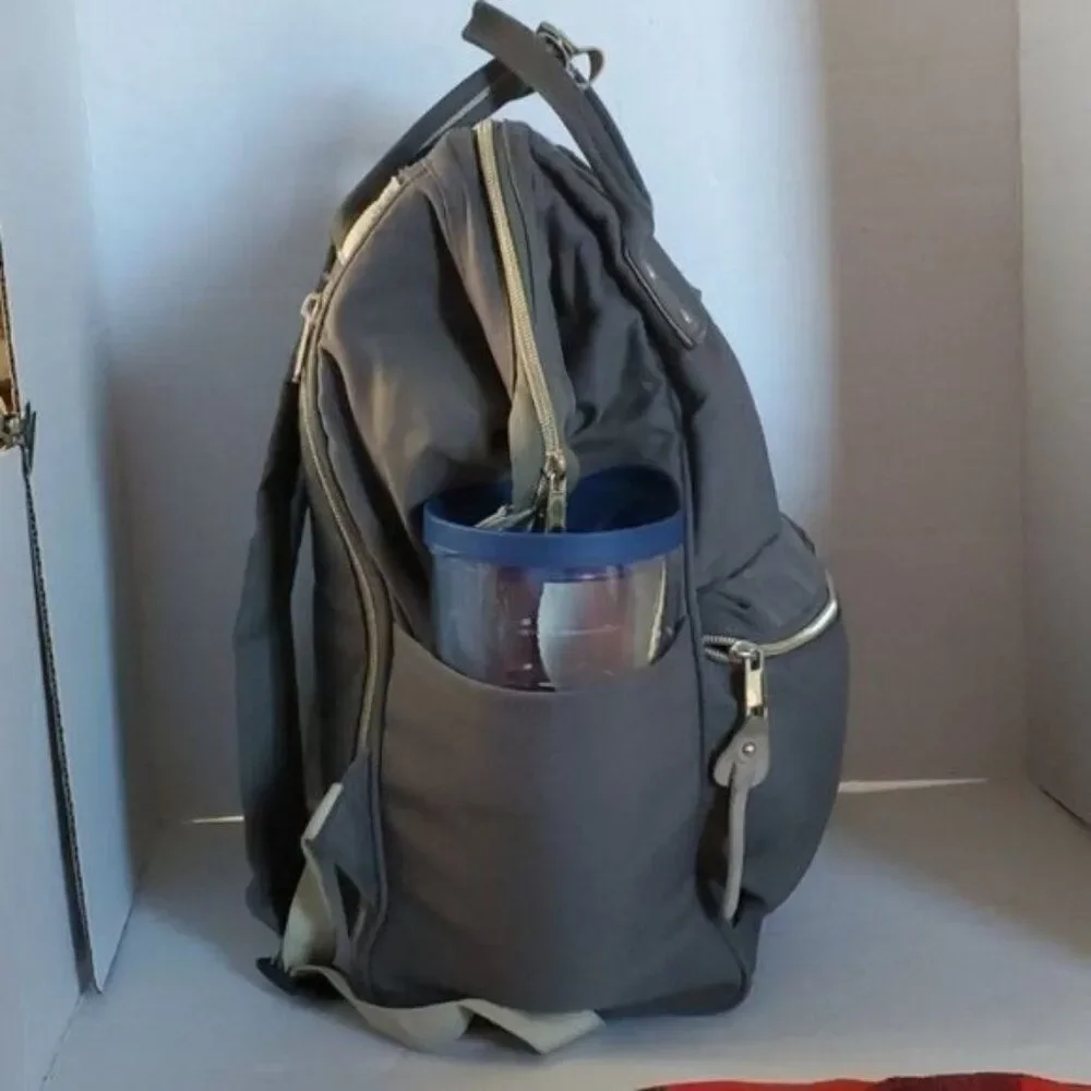 Anello Backpack Bag Structured Japanese GRAY Canvas Laptop Tablet Work School